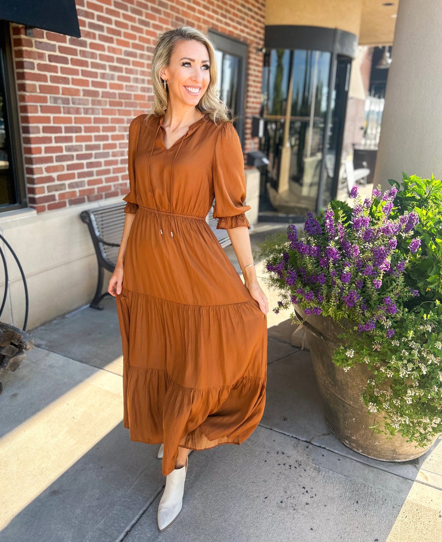 Emelina Maxi Dress (Toffee)