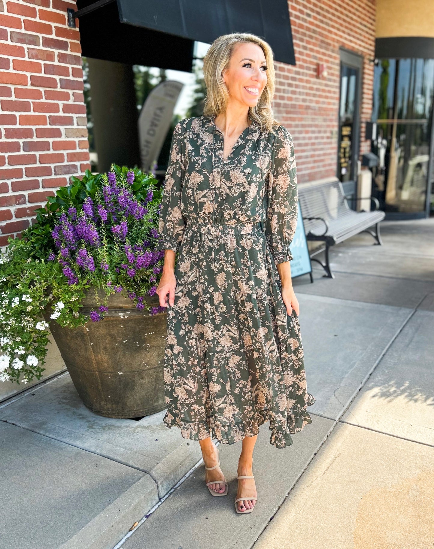 Glendora Floral Midi Dress