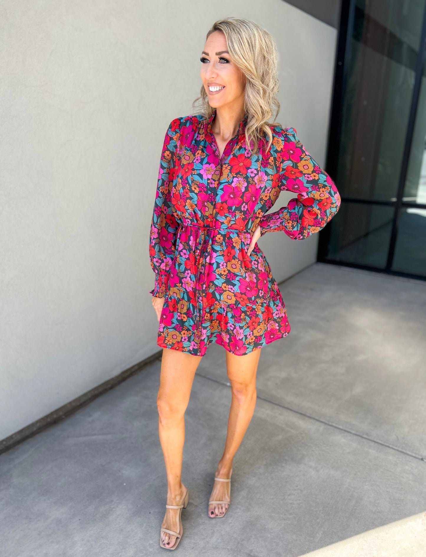 Mandy Floral Button Up Dress