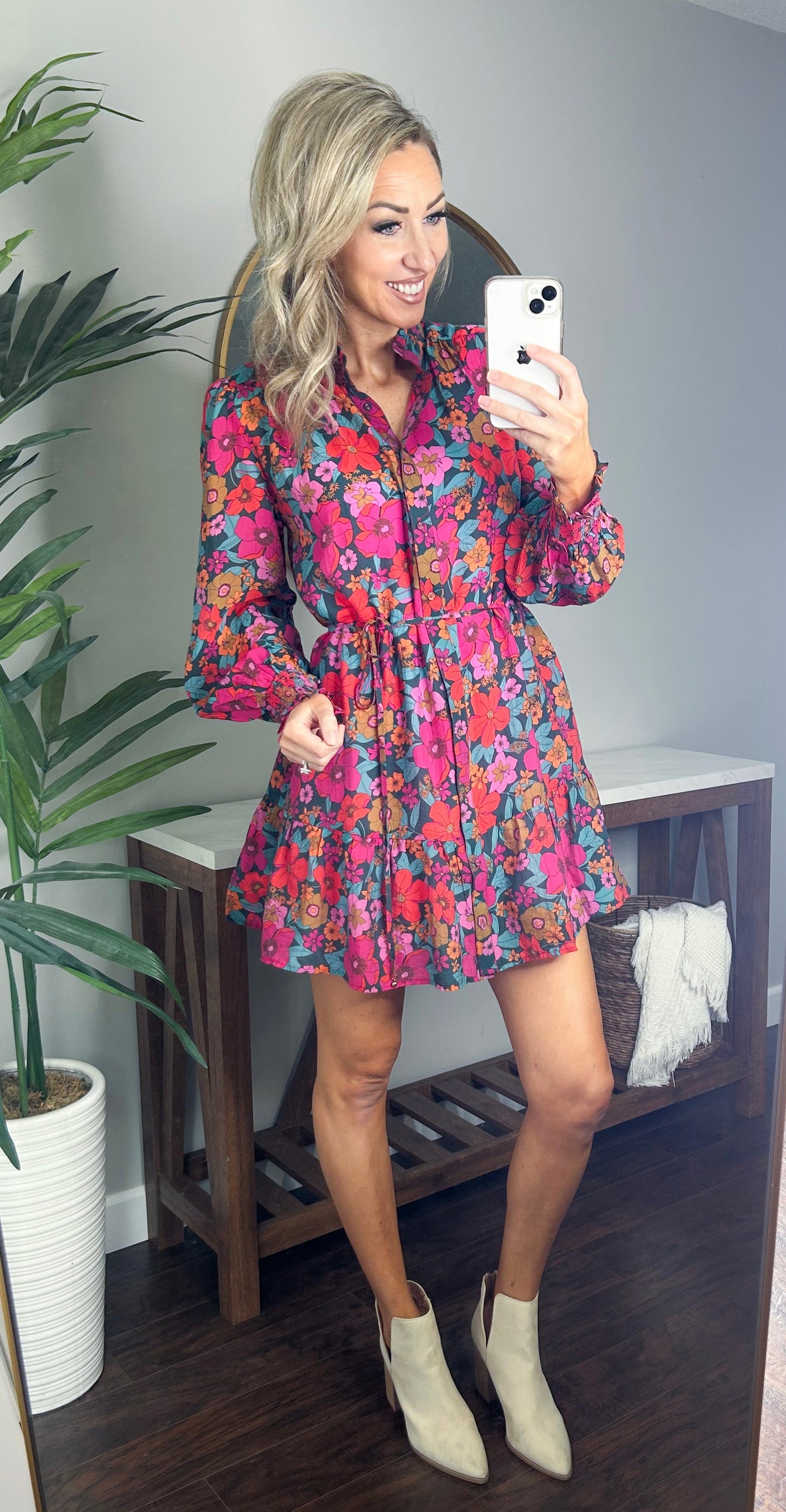Mandy Floral Button Up Dress