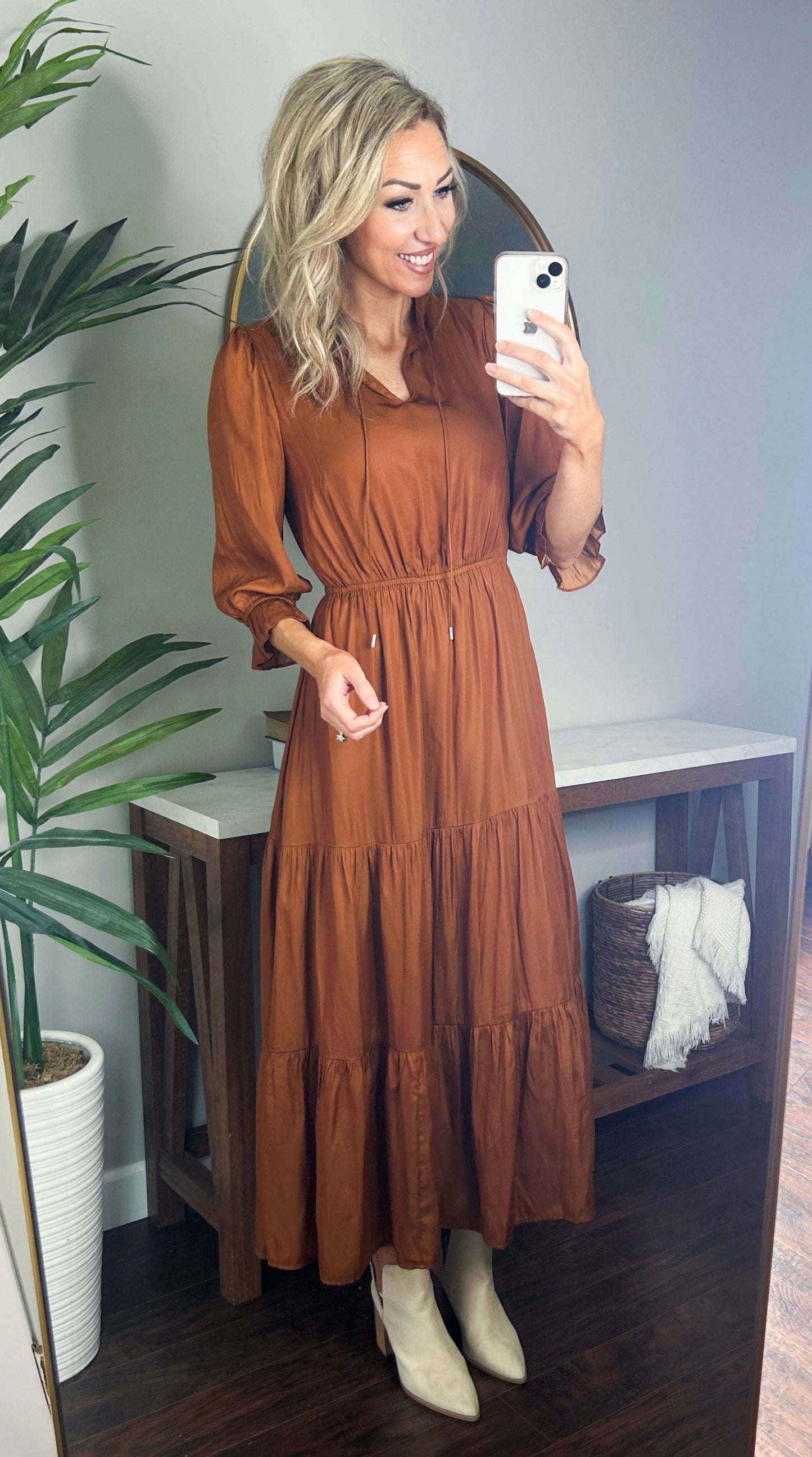 Emelina Maxi Dress (Toffee)