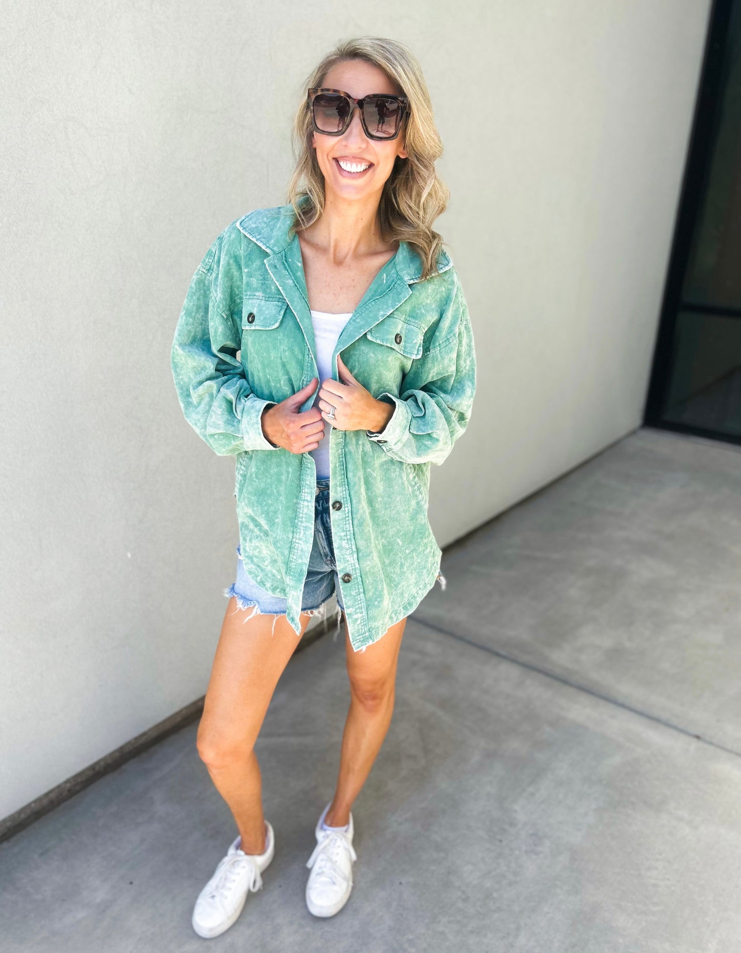 Chandler Vintage Washed Oversized Corduroy Shacket