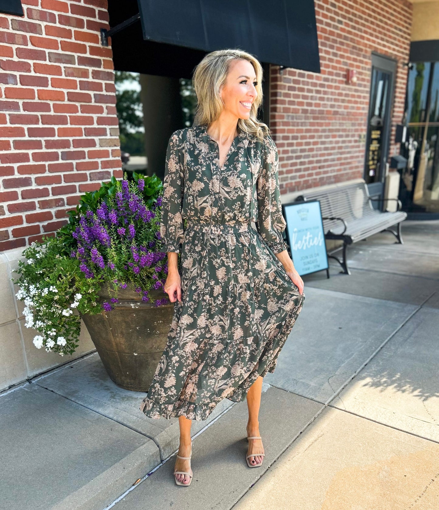 Glendora Floral Midi Dress