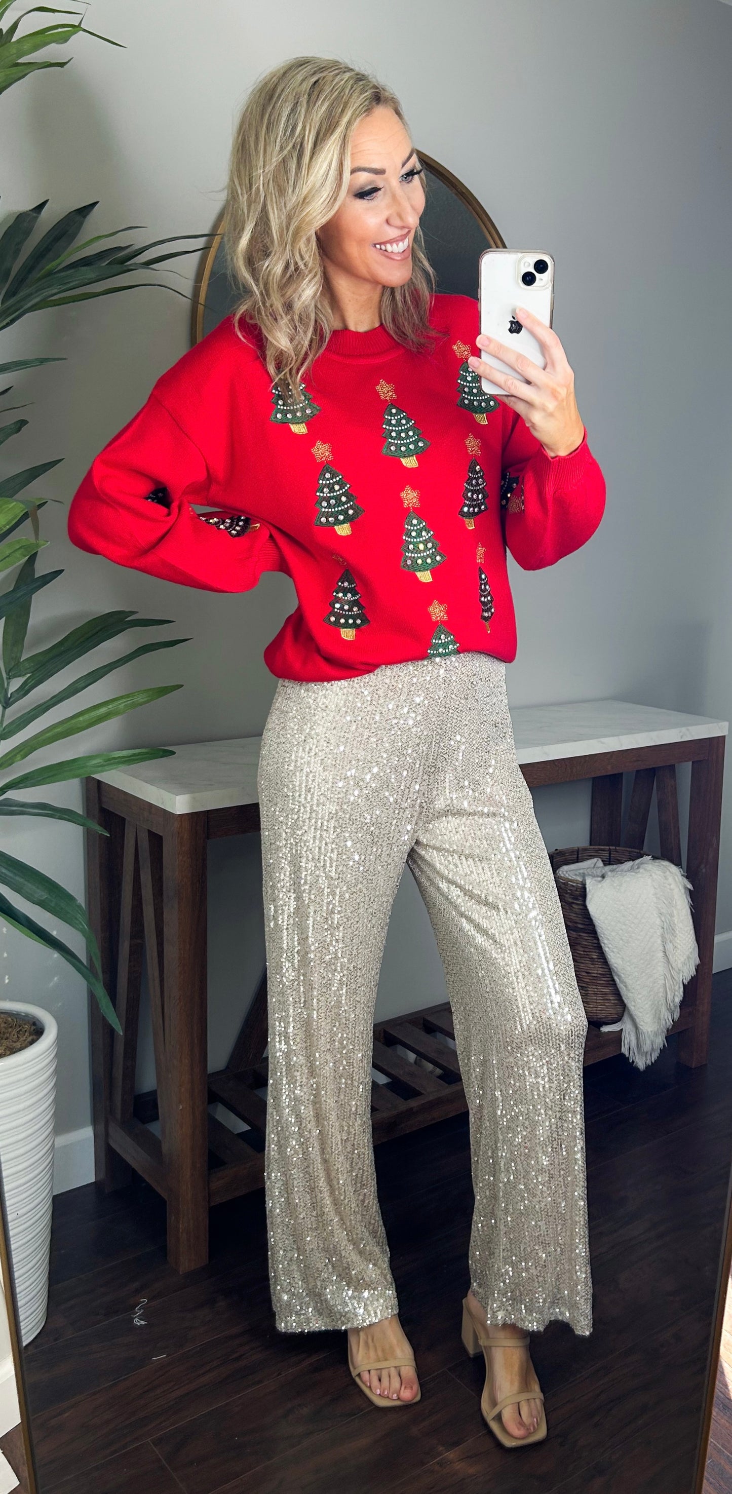 Jewel Christmas Tree Sweater