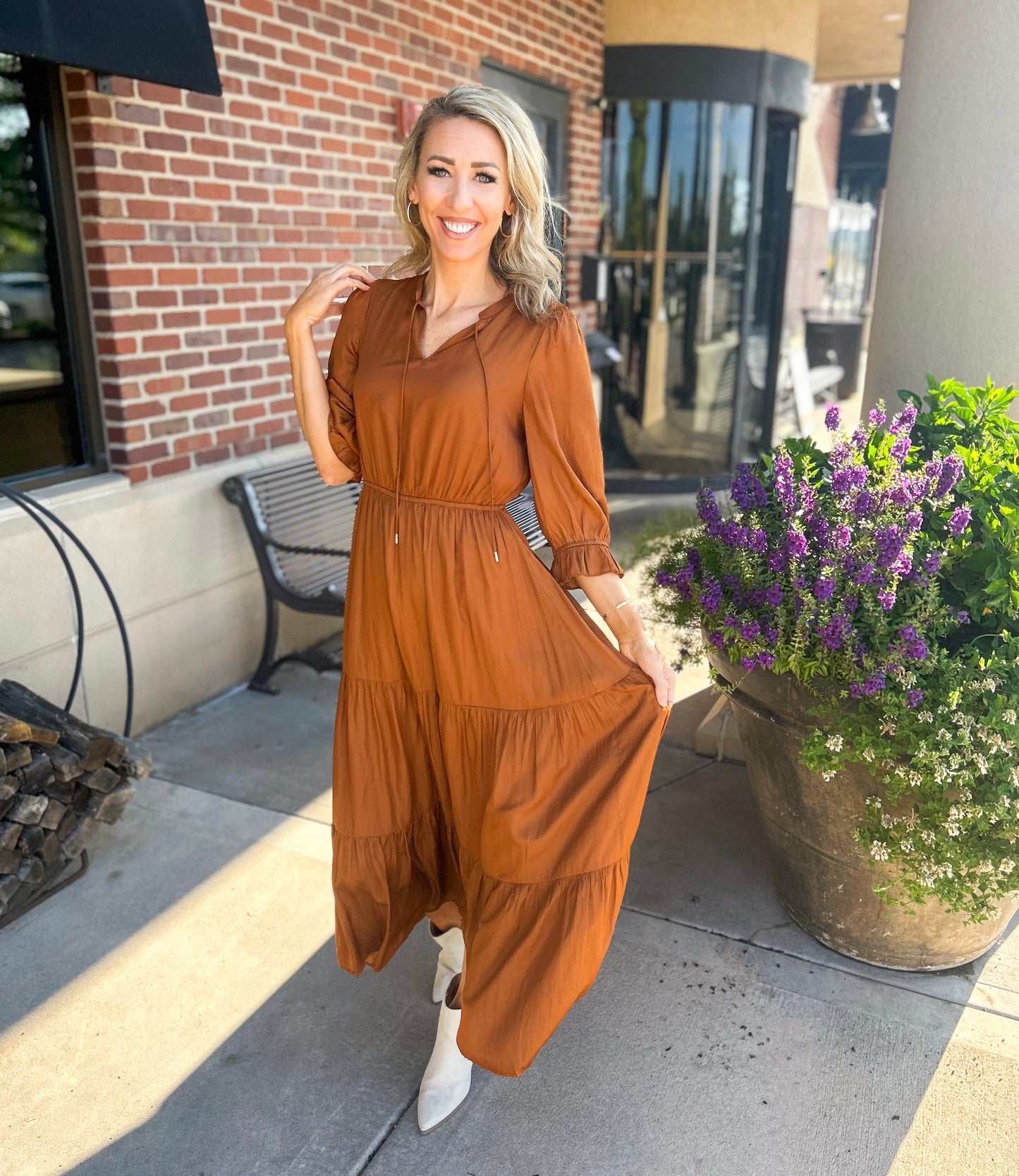Emelina Maxi Dress (Toffee)