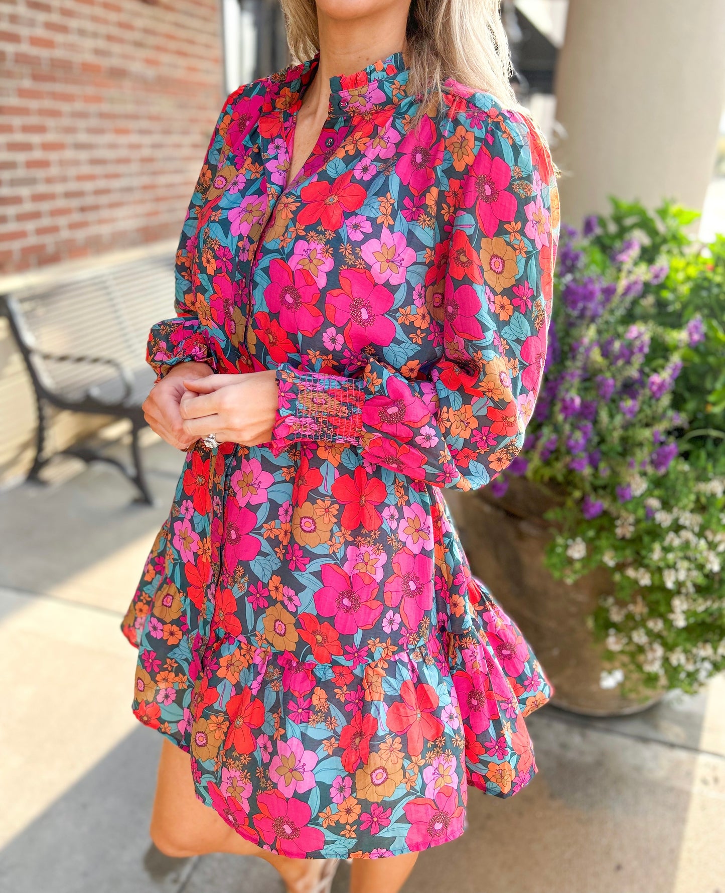 Mandy Floral Button Up Dress