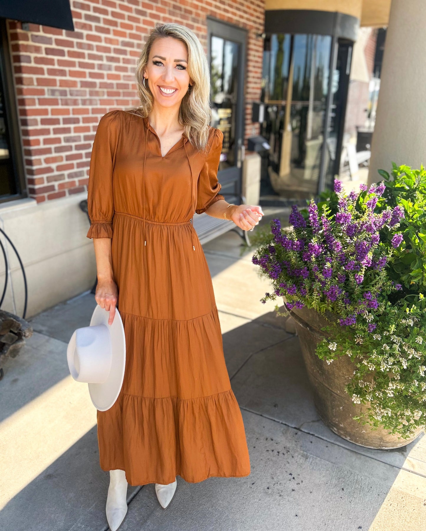 Emelina Maxi Dress (Toffee)