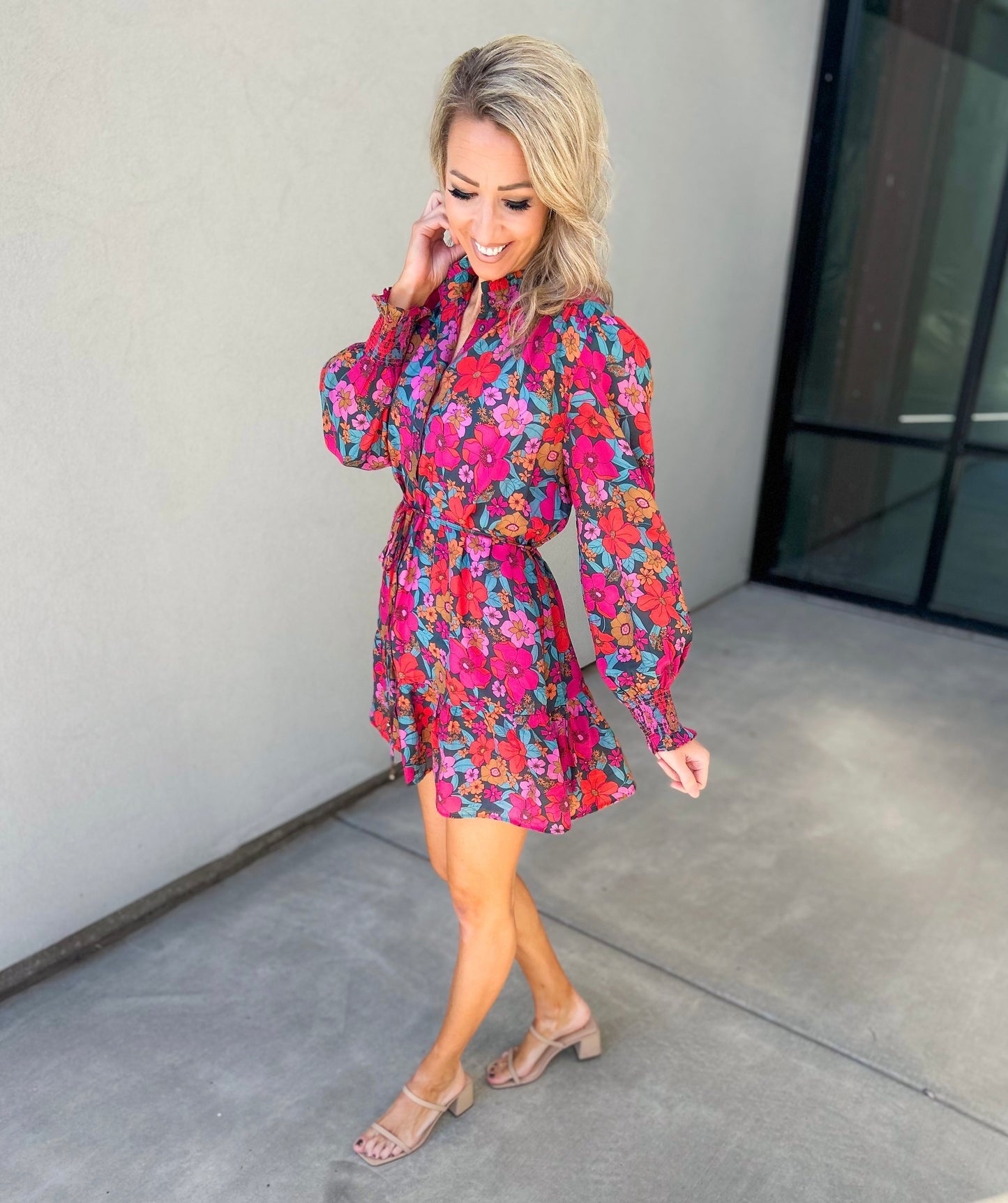 Mandy Floral Button Up Dress