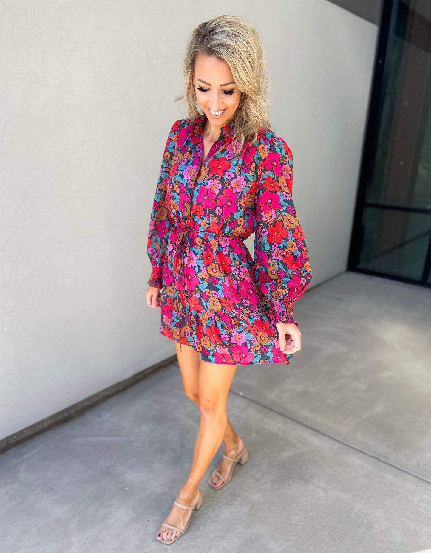 Mandy Floral Button Up Dress