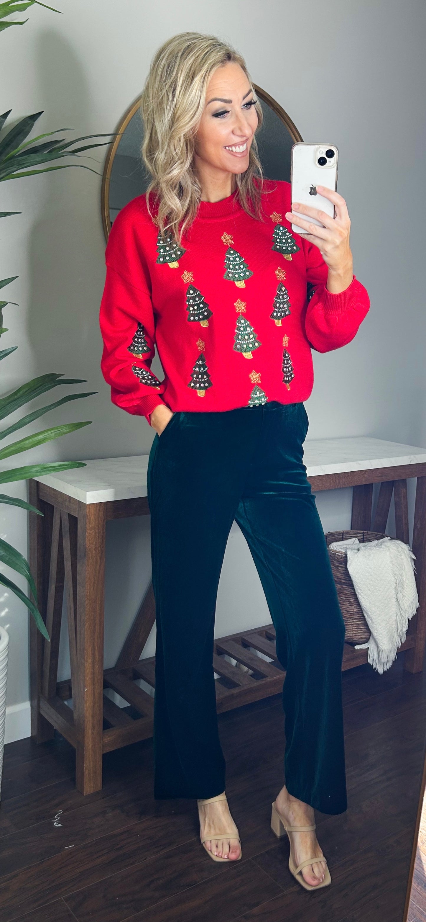 Jewel Christmas Tree Sweater