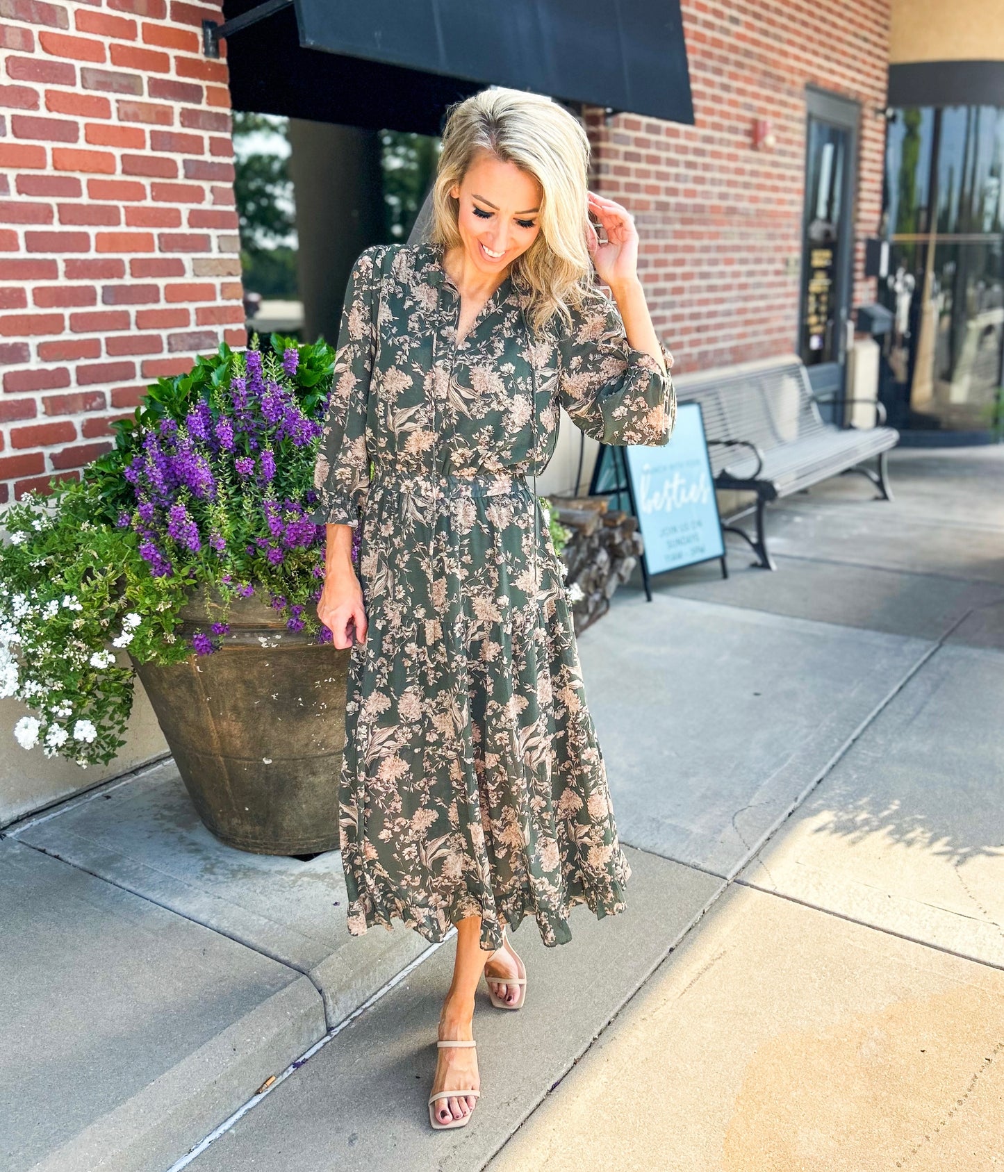 Glendora Floral Midi Dress