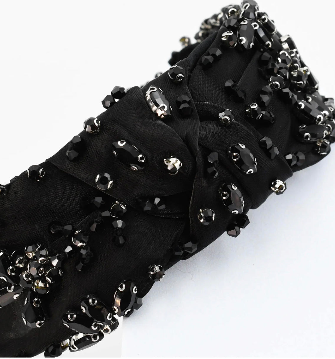 Bejeweled Black Headband (Black)