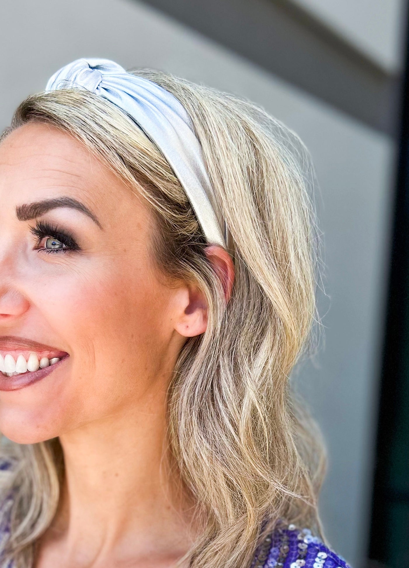 Metallic Knot Headband (Silver)