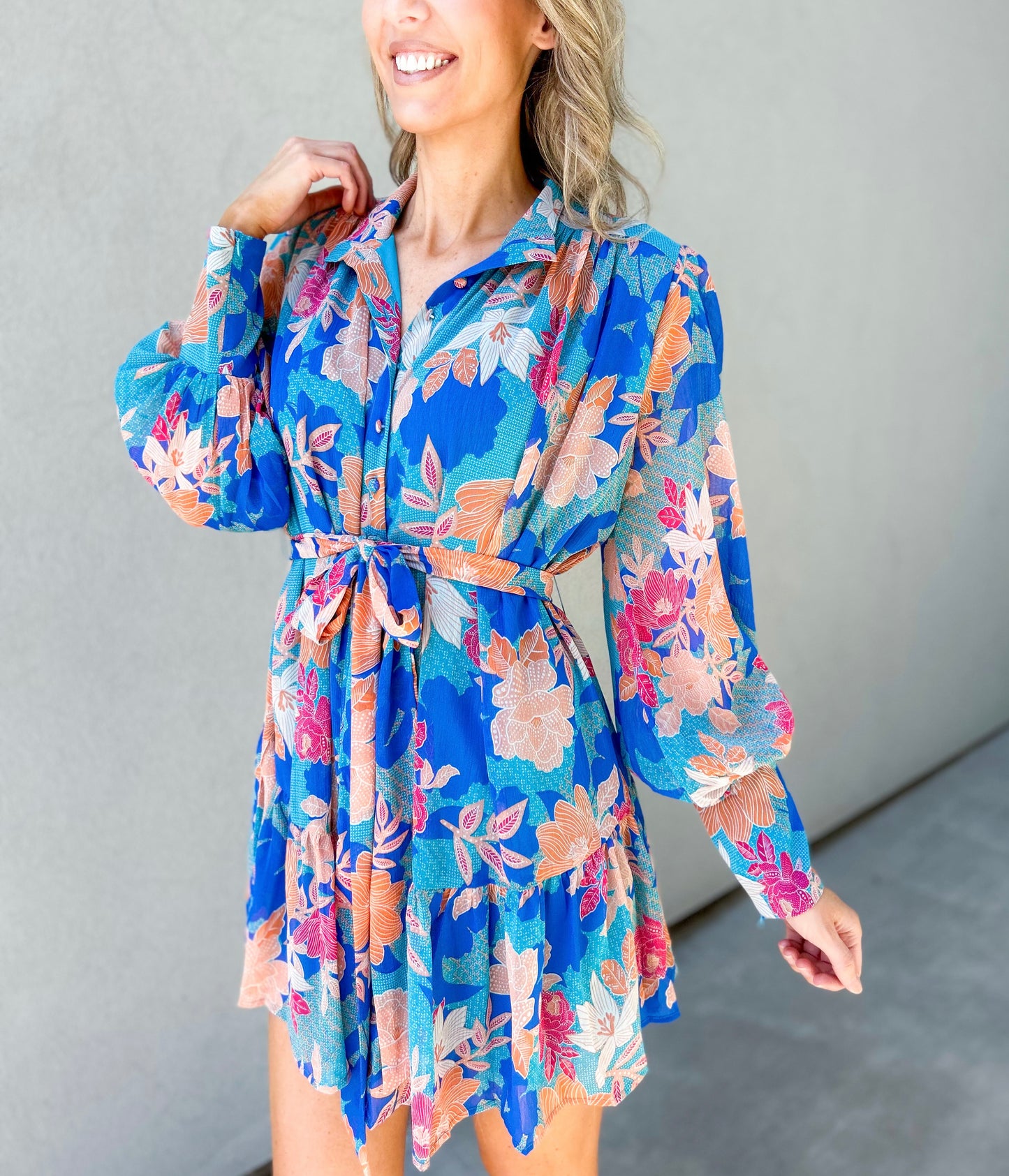 Raylee Floral Button Up Dress