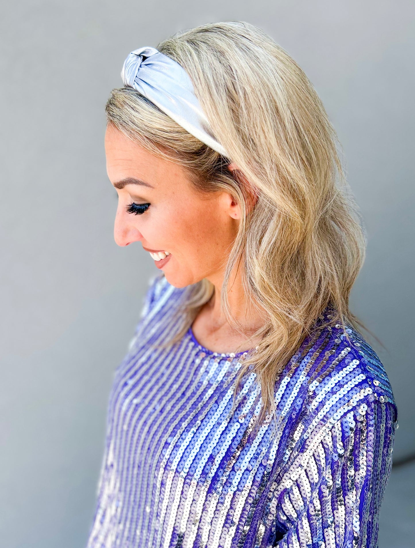 Metallic Knot Headband (Silver)