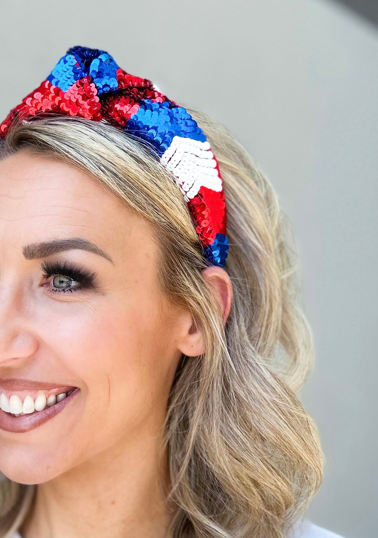 USA Sequin Knot Headband