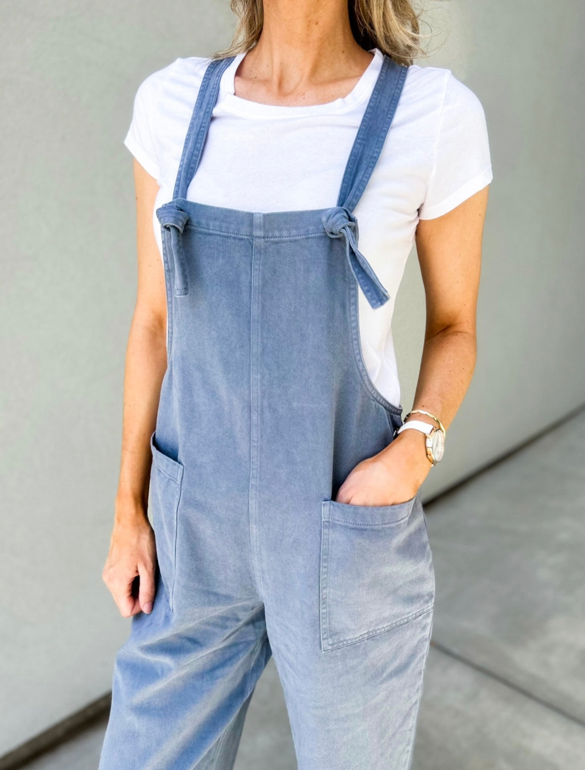 Evy Denim Overalls (Blue)