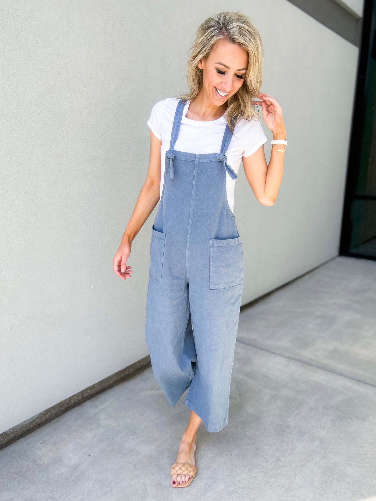 Evy Denim Overalls (Blue)