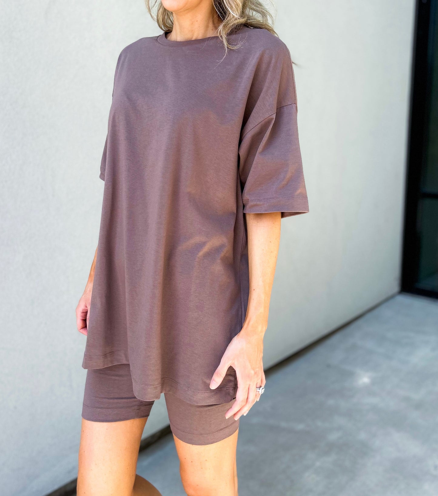 Blaine Oversized Top / Biker Shorts Set