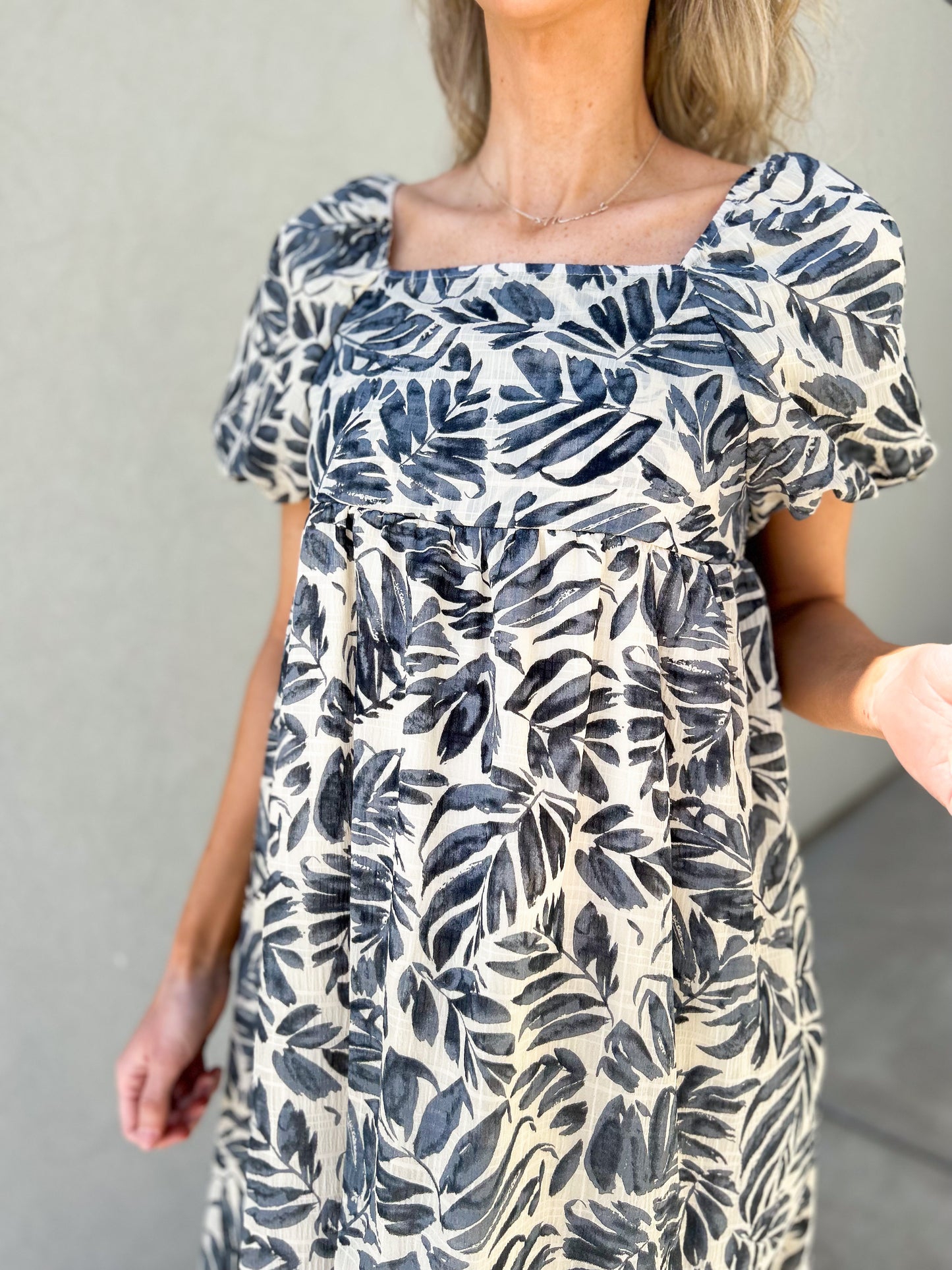 Jenna Puff Sleeve Square Neck Maxi Dress