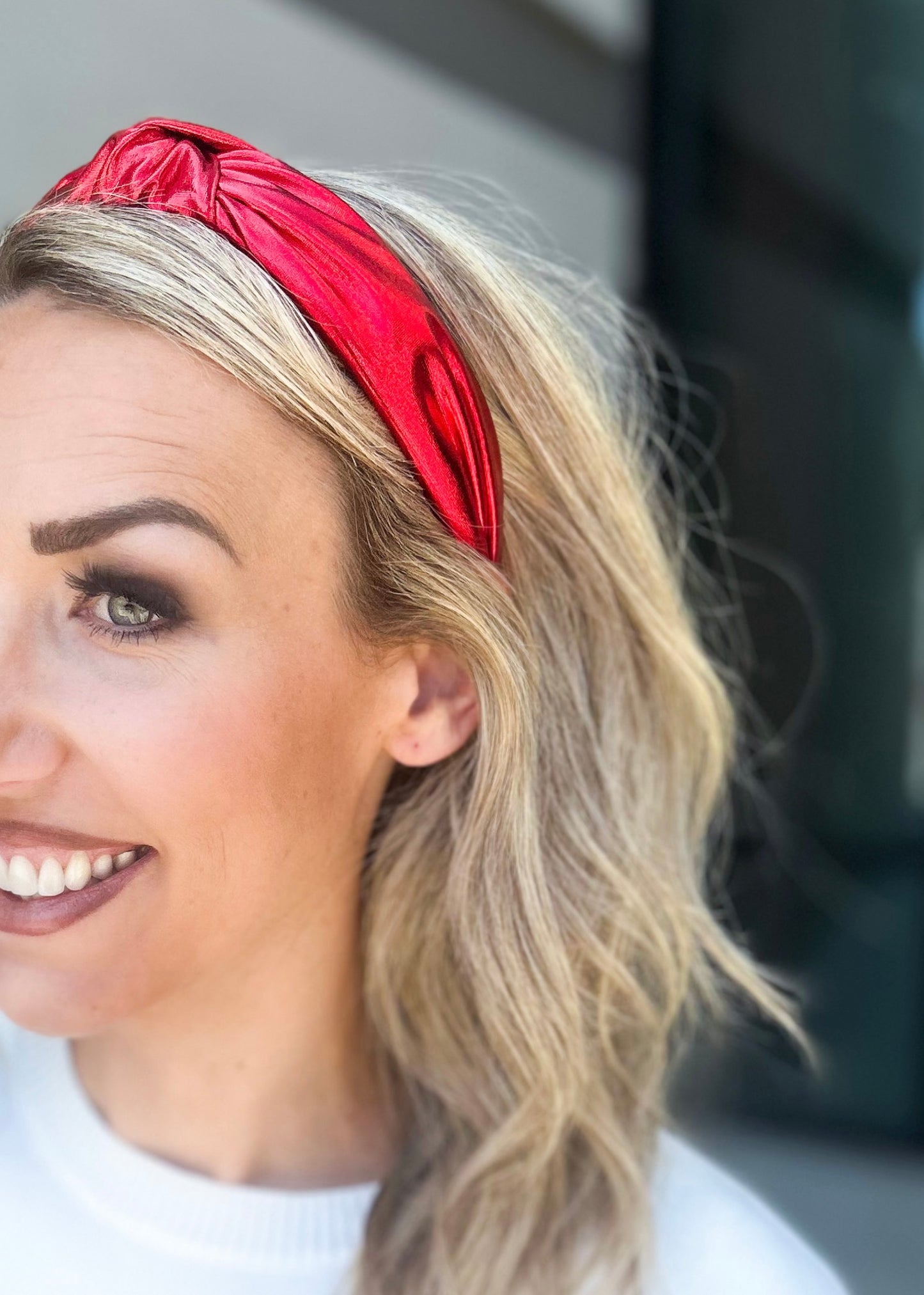 Metallic Knot Headband (Red)