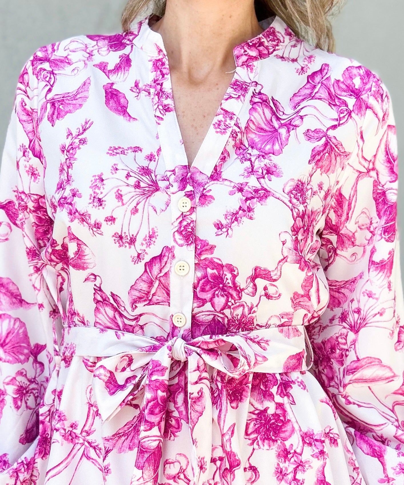 Sharlene Floral Button Up Dress
