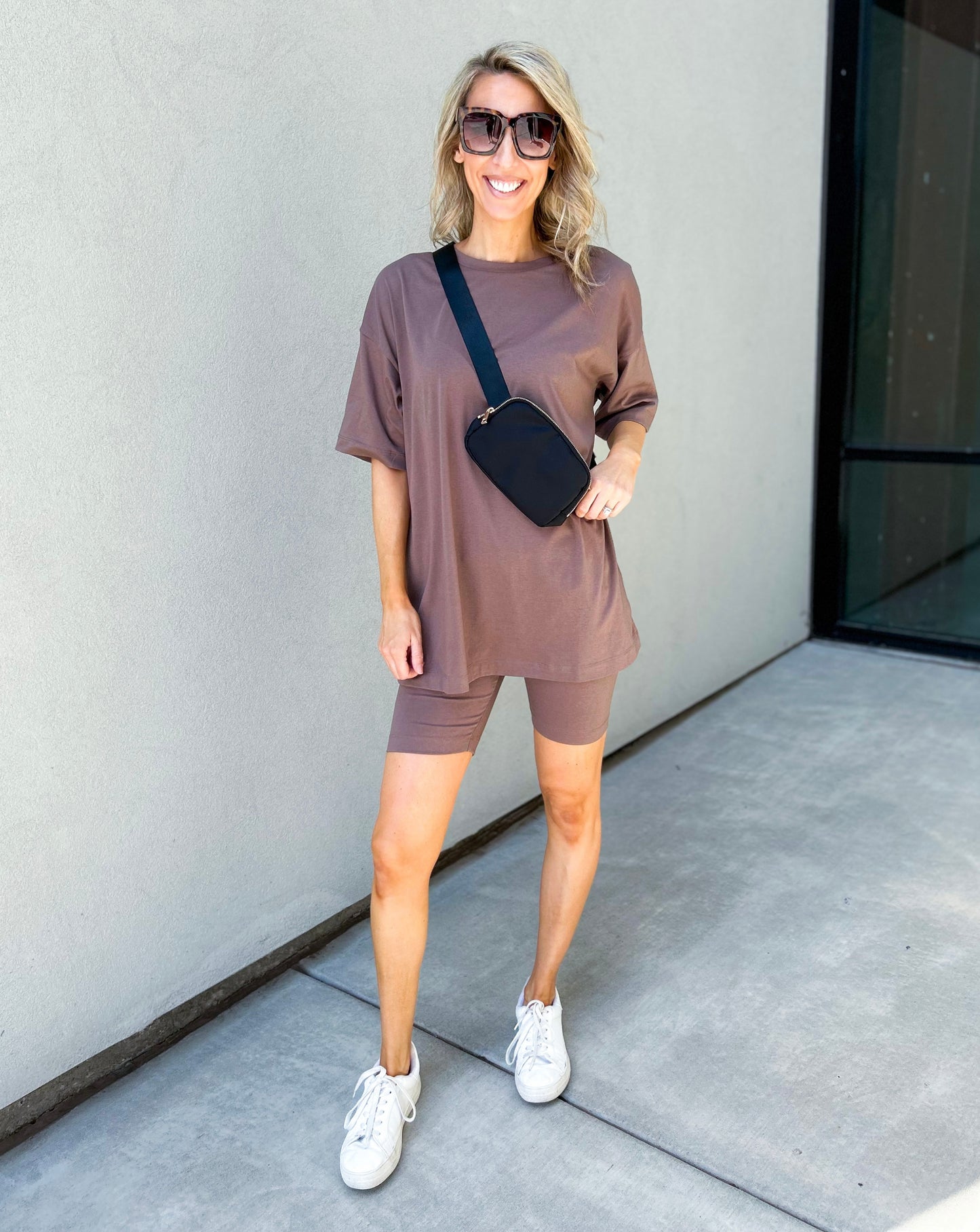 Blaine Oversized Top / Biker Shorts Set