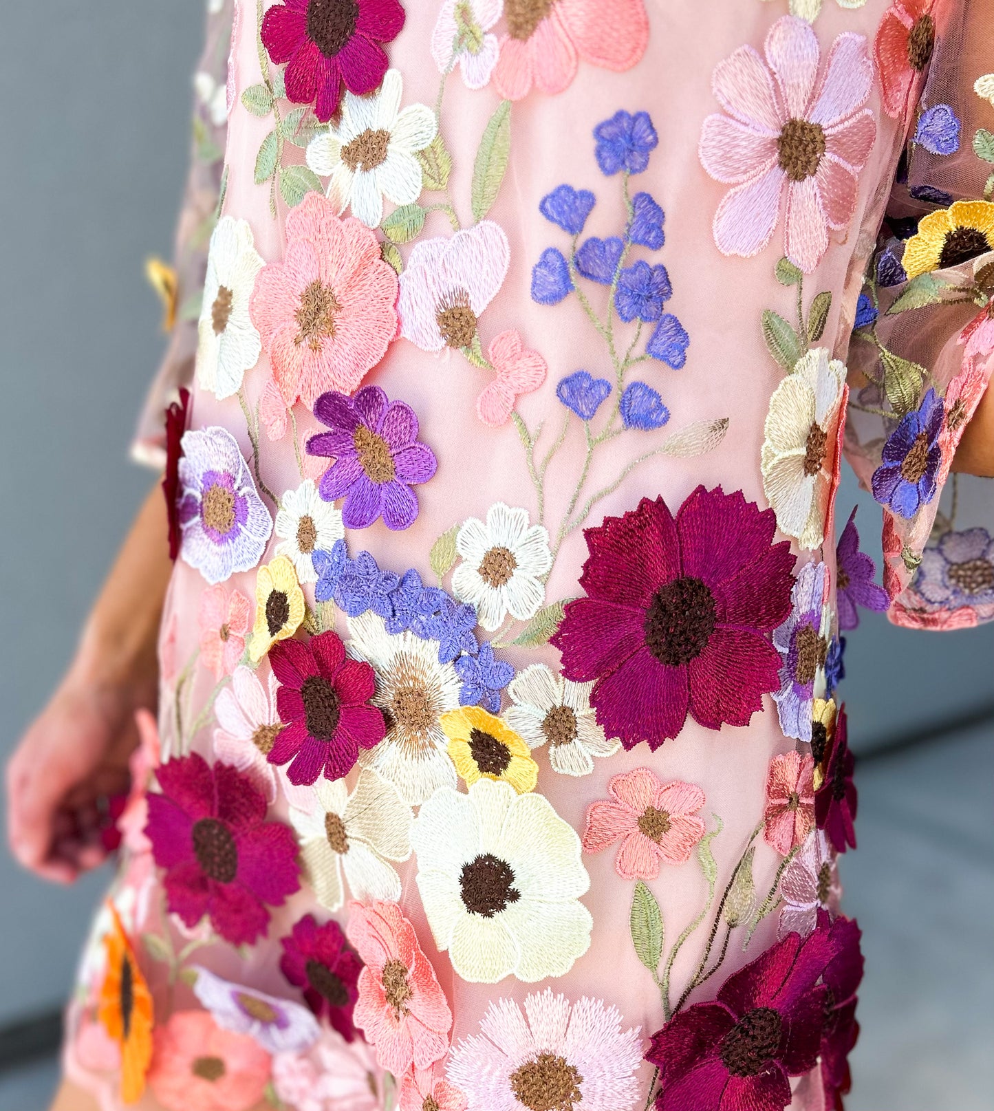 Once Upon A Time 3-D Large Flower Shift Dress