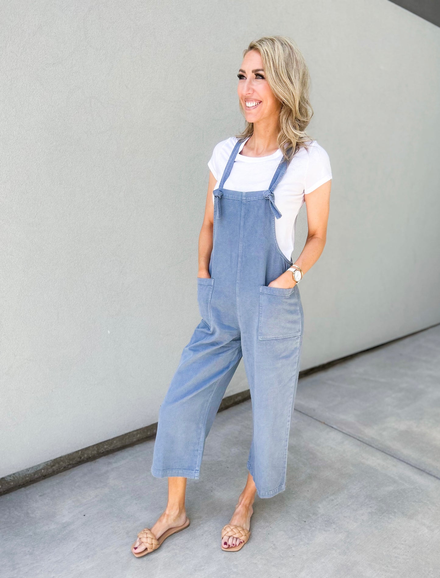 Evy Denim Overalls (Blue)
