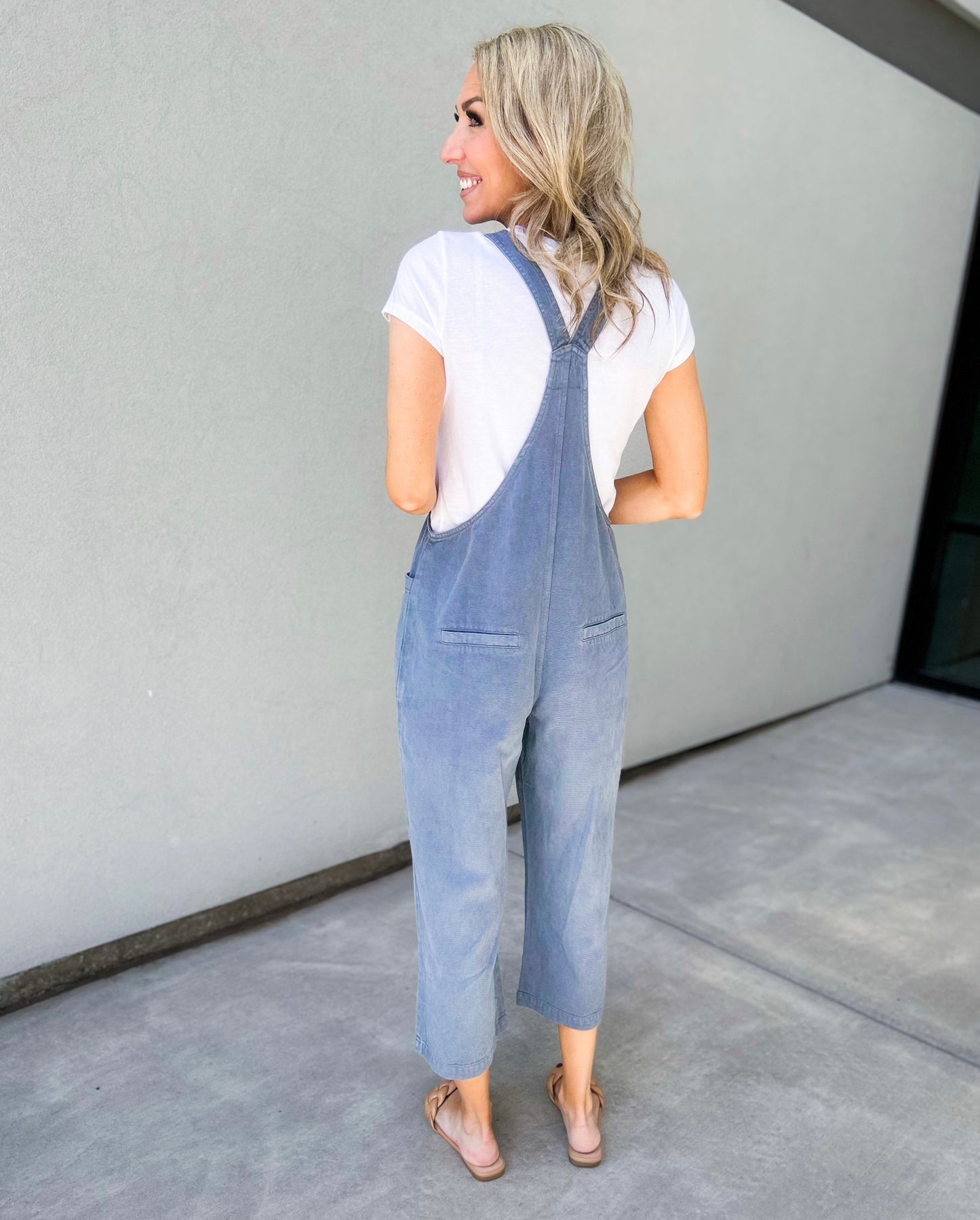 Evy Denim Overalls (Blue)