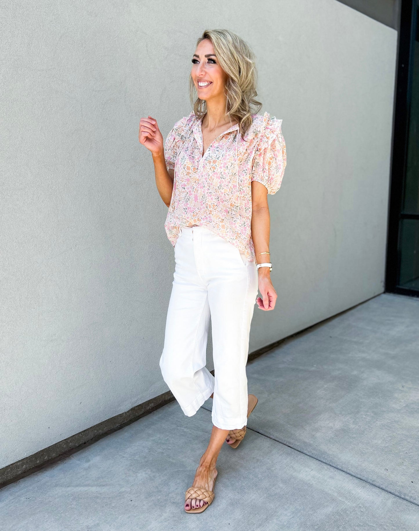 Shelby Ruffle Floral Top