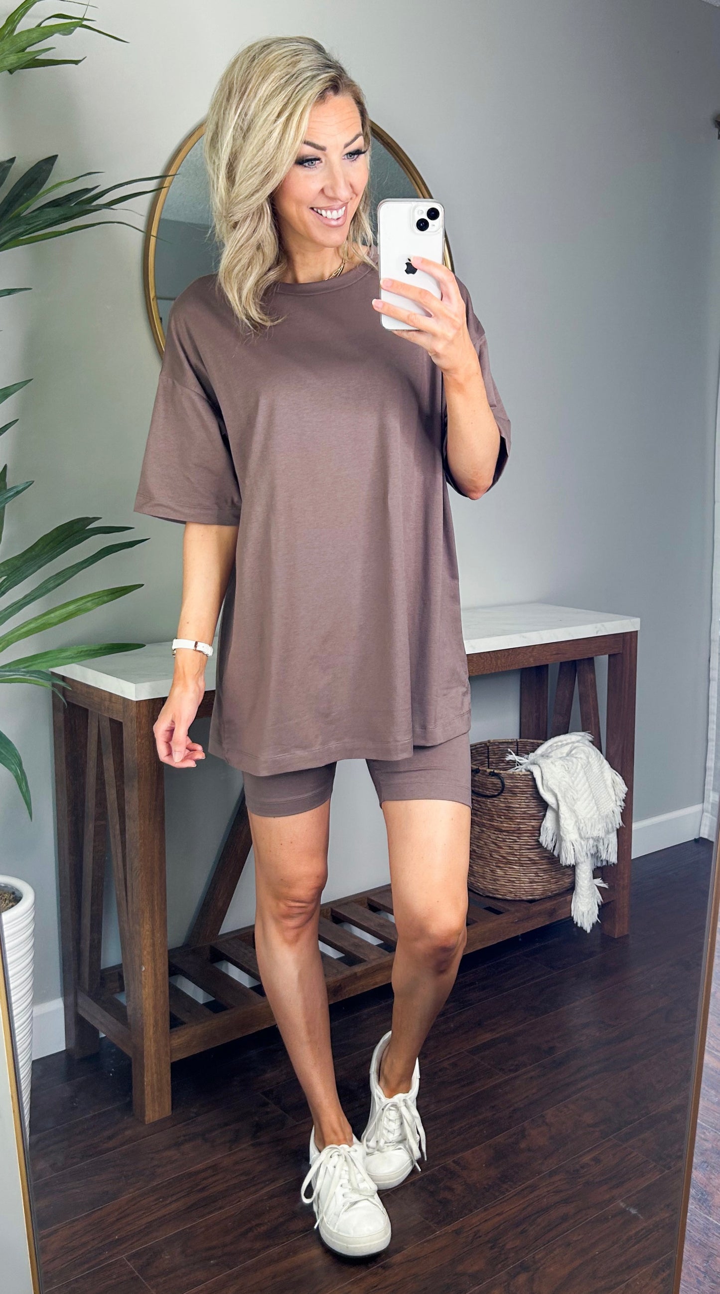 Blaine Oversized Top / Biker Shorts Set