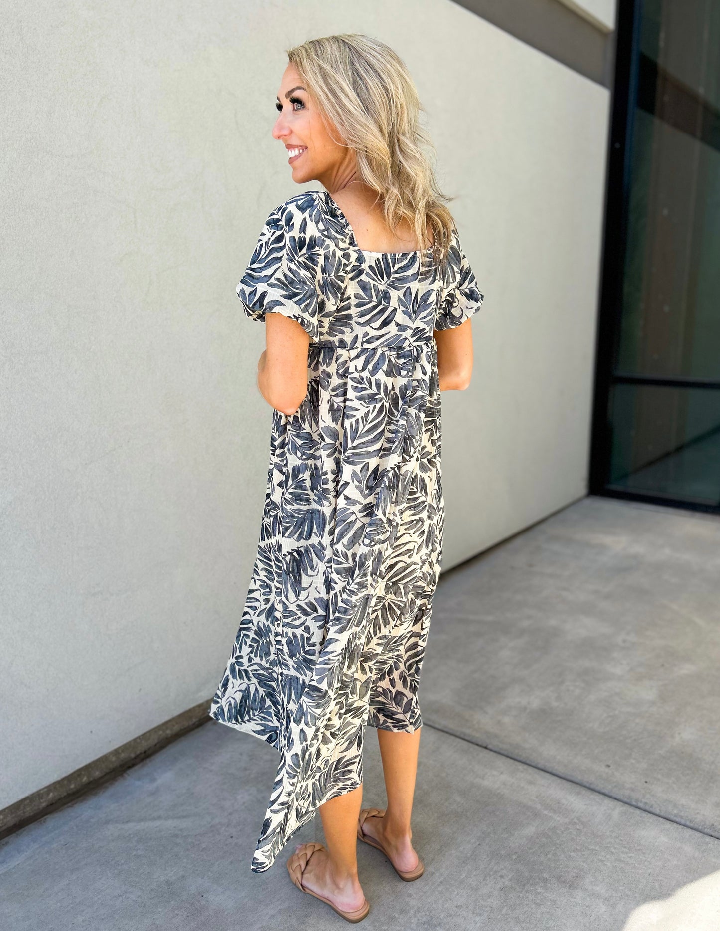 Jenna Puff Sleeve Square Neck Maxi Dress