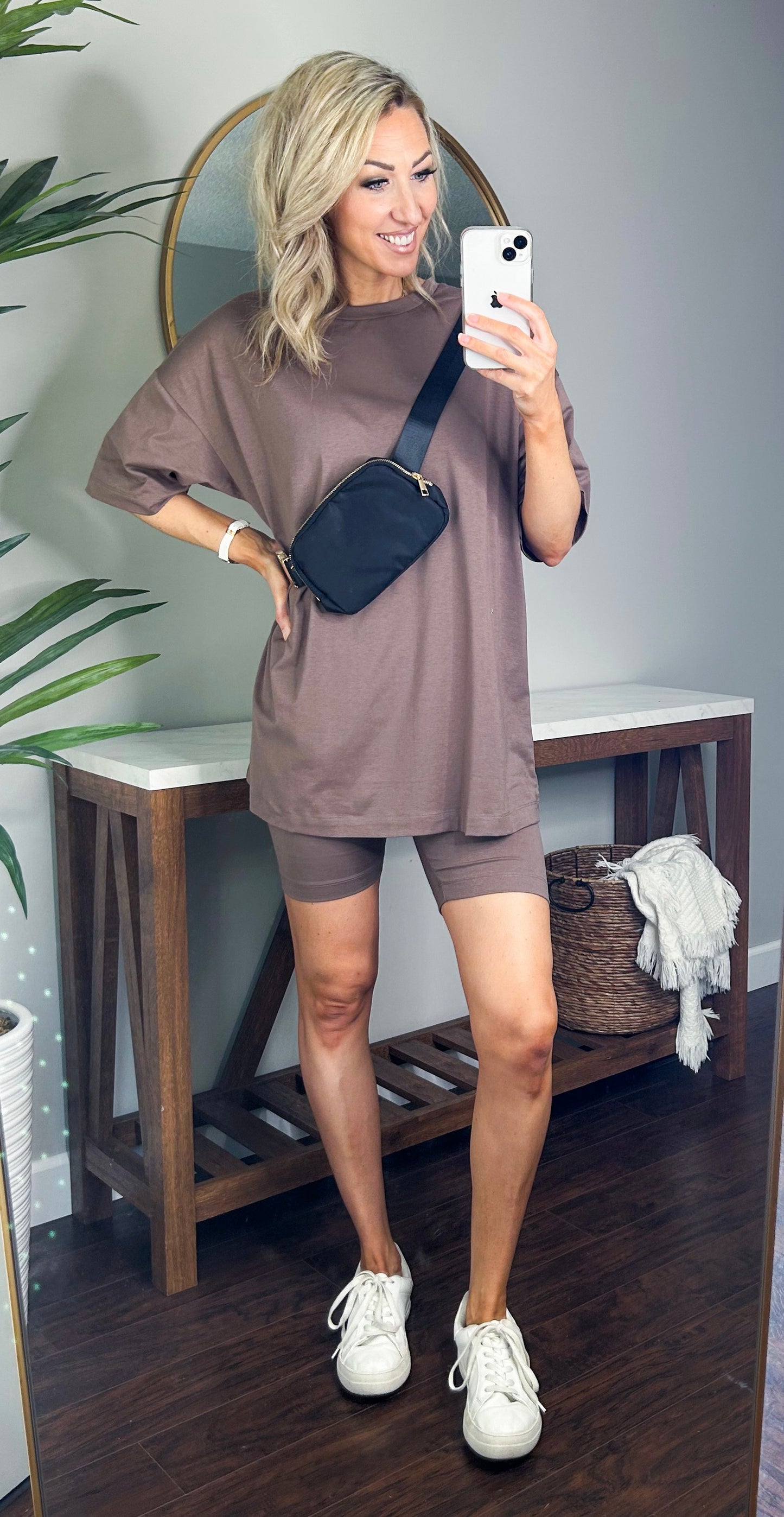 Blaine Oversized Top / Biker Shorts Set