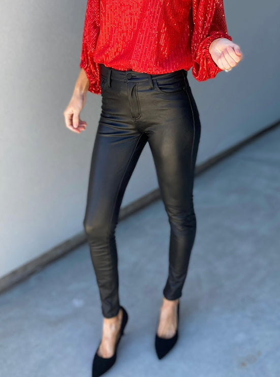 KANCAN Gemma High Rise Super Skinny Faux Leather Pants – Nova Lee