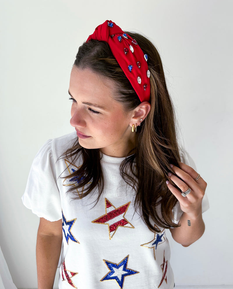 Fireworks Rhinestone Headband
