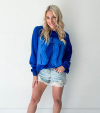 KU Very Oversized Sweatshirt (Royal Blue)