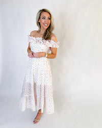 Emory Floral Ruffle Sleeve Maxi Dress