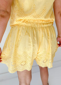 Lemon Eyelet Shorts