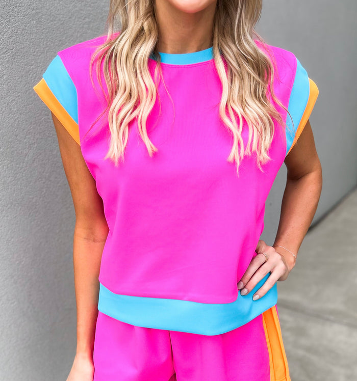 Shray Color Block Top