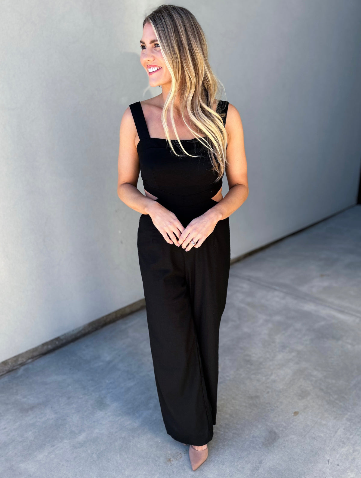 Hamilton Side Cut Out Wide Leg Jumpsuit