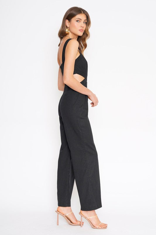 Hamilton Side Cut Out Wide Leg Jumpsuit