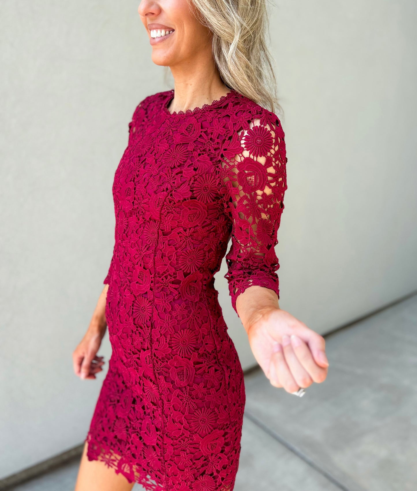 Shaya Open Back Lace Dress