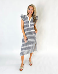 Ayla Striped Midi Dress