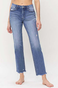 FLYING MONKEY Sierra Mid Rise Straight Leg Jean