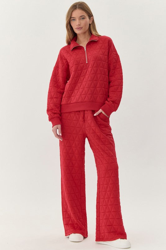 Noel Textured Oversized Elastic Waist Pant