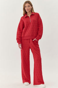 Noel Textured Oversized Elastic Waist Pant