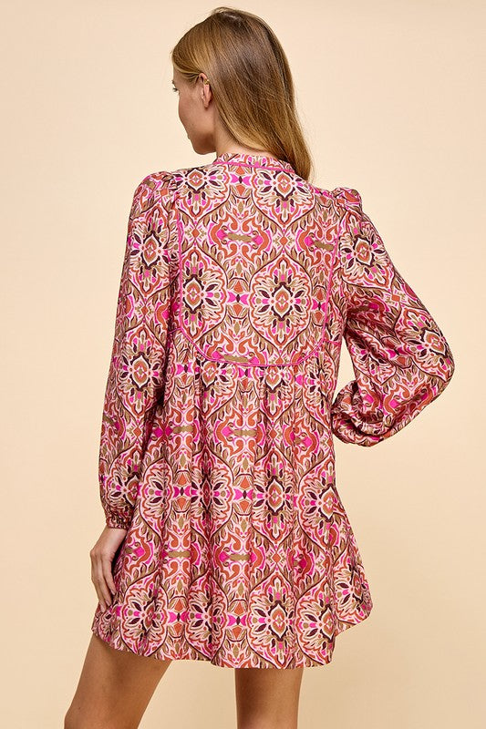 Annie Abstracted Printed Dress