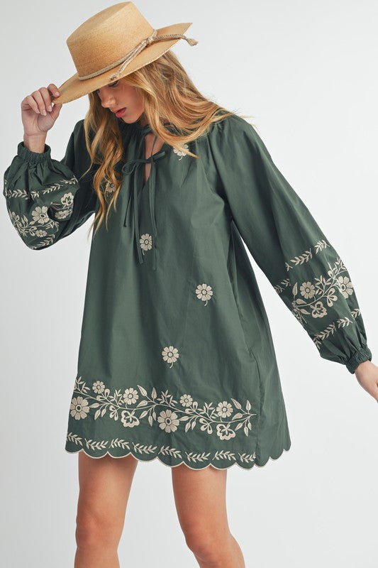 Amanda Embroidered Peasant Dress Nova Lee Boutique Amanda Embroidered Peasant Dress Nova Lee Boutique