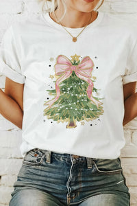 Faux Glitter Christmas Tree Tee